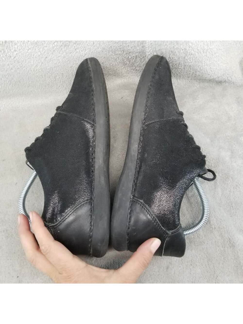 Alegria Shoes Womens EU 40 US 9-9.5 Black Leather Essence Sneaker - Picture 7 of 14